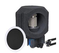 Générique Écran Isolant pour Microphone, Écran Acoustique Anti-Bruit avec Filtre, Housse Insonorisée Portable pour Podcast Chant Rap Studio Maison et Performances en Direct
