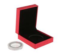Générique Ecrin de Monnaies Numismatique pour 38MM Pièces Commémoratives Boîte de Collection Cadeau Boîte - Rouge