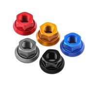 Générique Écrou de moyeu de roue de vélo M10, en alliage d'aluminium 7075, vis M10, boulon de brochette, pièce de rechange for route(Black)