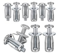Générique Écrous à Vis pour Ancrages de Porte Creuse en Acier Inoxydable, Installation Stable et Fixation Ferme pour Plaques Métalliques Creuses, Lot de 10pcs Argentés