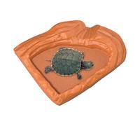 Générique Écuelle Alimentaire pour Tortue | Bassin de Bain pour Reptiles,Bac à Eau et Nourriture Imitation Pierre pour Terrarium