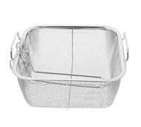 Générique Écumoire en Acier Inoxydable 20X20 CM Poignée Pliable Panier de Friture Carré pour Friteuse la Cuisine Maison et Restaurant Accessoire Multifonction pour Frire Légumes Viande