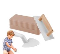 Générique Educational Beach Toy Set, Lightweight Multi-Use Shovel and Brick Mold, Summer Vacation Play for Poolside, Water Park, Outdoor Learning, Kids’ Sand Games, 1 Set, 1-2 Cm