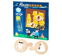 Générique Educational Board Games, Interactive Family Board Travel Game, 210g to Catch Thieves Story Matching Card for Preschool and Kindergarten Learning Activities, 8.66x8.66x0.71 inches