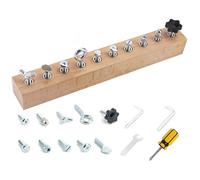 Générique Educational Screw-Tightening Busy Board, Toddler Tool Set Activity Board with Wooden Screwdriver Set, Fine Motor Skill Learning Toy for Hand-Eye Coordination & Focus Development (10 Holes)