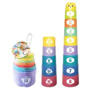 Générique Educational Stackings Cups Game, Colorful Number, Adorable Compact Letter Nesting Cup Toy, Fun Toddler Stacking Cups for Kids, Early Learning and Motor Skill Development