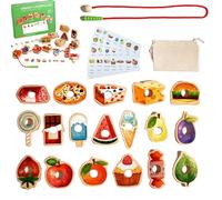 Générique Educational String Beaded Toys, Wooden Greedy Caterpillar Rope Toy, Wooden Threading Beads Set, Montessori Threading Stringing Toys for Interactive Learning (1Set)