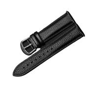 Générique EDVENA Bracelet De Montre À Motif Litchi, Bracelet En Cuir De Vachette Souple Double Face De Première Couche, Oreilles Brutes Respirantes For Hommes Et Femmes(Black-A,14mm)