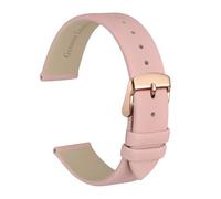 Générique EDVENA Bracelet De Montre Élégant En Cuir Véritable 8mm 10mm 12mm 14mm 16mm 18mm 20mm 22mm, Bracelets De Remplacement For Femmes(Light Pink-Rose,10mm)