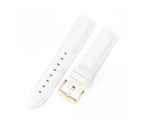 Générique EDVENA Bracelet de montre en cuir véritable for femme, 12/13 mm, 14 mm, 17 mm, 18 mm, 19 mm, 20 mm, 22 mm, for homme(White-Gold,12mm)