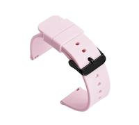 Générique EDVENA Bracelet de montre universel en silicone souple à dégagement rapide, étanche, 14 mm, 16 mm, 18 mm, 19 mm, 20 mm, 21 mm, 22 mm, 24 mm(Pink black,14mm)