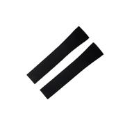 Générique EDVENA Bracelet en caoutchouc de nouvelle conception 18 mm, 20 mm, 22 mm, 21 mm, boucle papillon à dégagement rapide(Black,22MMX18MM_ROSE GOLD BUCKLE)