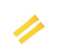 Générique EDVENA Bracelet en caoutchouc de nouvelle conception 18 mm, 20 mm, 22 mm, 21 mm, boucle papillon à dégagement rapide(Yellow,19MMX16MM_ROSE GOLD BUCKLE)