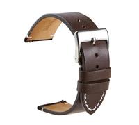 Générique EDVENA Bracelet En Cuir De Veau À Dégagement Rapide, Finition Mate Douce, Bracelet De 16, 18, 20, 22, 24 Mm(Dark Brown,24mm)