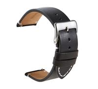 Générique EDVENA Bracelet En Cuir De Veau À Dégagement Rapide, Finition Mate Douce, Bracelet De 16, 18, 20, 22, 24 Mm(Black,20mm)