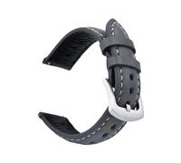 Générique EDVENA Bracelet En Cuir Véritable 18 Mm 19 Mm 20 Mm 21 Mm 22 Mm 24 Mm Bracelet En Cuir De Vachette Accessoires À Dégagement Rapide(Dark grey,20mm)