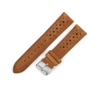 Générique EDVENA Bracelet En Velours, Bracelet Poreux, Adapté Aux Accessoires De Montres À Oreille Brute À Dégagement Rapide En Cuir De Vache(Brown,22mm)
