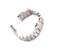 Générique EDVENA Bracelet Plat En Acier Inoxydable À Double Usage 12 14 16 18 19 20 21 22 23 24 Mm Avec Fermoir Papillon À Double Pression + Outils(Silver,13mm)