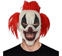 Générique Effrayant Masque De Tête Pour Halloween - Postiche Clown Rouge Couvrant Le Visage,Chapeaux Et Casquettes Pour Événements, Fêtes, Carnaval, Réunions Familiales, Vacances, Et Jeux De