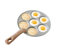 Générique Egg Cooking Pan, Aluminum Nonstick Maker, Pancake Frying Skillet, Multi Section Eggs Cooker Pans for Quick Breakfast Meals, Home, Kitchen, Cafe, Restaurant, Hotel, 26.1/25.7/6.4 Inches