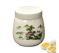 Générique Egg Cup - Ceramic 220ml Retro Style Breakfast Holder | Soft Boiled Egg Maker Kitchen Tableware | for Home Dormitory Hotel Restaurant Apartment Rental Use