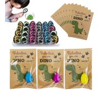 Générique Egg Hatching Card | 24 Pack Grow Dinosaur Toys - in Water Crack with Assorted Color, Valentines Day Toy Party Favors for Over 3 Years Old