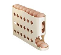 Générique Egg Holder - Large Capacity Anti-Slip Open Top Rack | Material With Roll Down Design, Egg Storage Container For Home Dorm Office Kitchen Dining Room Organization