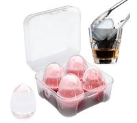 Générique Egg Ice Molds - Easy Release Maker for Whiskey | 4 Piece Craft Tool with Smooth Shape, Kitchen Beverage Aid, Cocktail Party Accessory, Picnic Pool Companion, Camping Drinks, Soda Lemonade