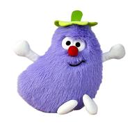 Générique Eggplant Plush Toy, Cute Vegetable Food Plush with Red Nose, Soft Huggable Stuffed Doll, Purple Collectible Character for Kids, Cuddling, Gifting, Playroom and Decoration
