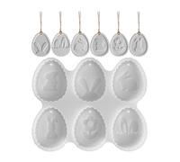 Générique Eggs Mold - Egg Chocolate Silicone | Chocolate Moulds, Silicone Casting Mold with Cute Bunny Design, Easter Plaster Moulds for Casting, Hangable Easter Eggs, High-Temperature Resistant