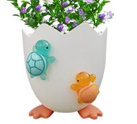 Générique Eggshell Turtle - Cute Mini Cactus Flower Pot Decor, Creative Figurine Holder | Decorative Eggshell for Farmhouse Tabletop Garden Home Decor