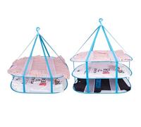 Générique Égouttoir à Linge Suspendu Léger et Rapide à Sécher 2 Niveaux en Maille Couleur Aléatoire pour-vêtements et Jouets en Peluche, Adapté Intérieur et Extérieur