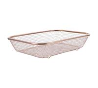 Générique Égouttoir à Vaisselle Panier Égouttoir Rectangulaire Moyen Format en Acier Inoxydable 304 Finition Rose Doré Accessoire Indispensable Panier Passoire pour Évier la Cuisine