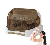 Générique Egouttoir Biberon Bebe - Rangement Anti-poussière avec Couvercle - Sèche Biberons avec Bac À Eau Amovible - Porte-biberon Etendoir À Biberons Tétines Tasses pour Maison Voyage