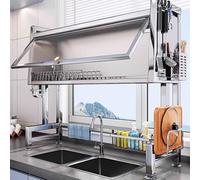 Générique Égouttoir de Cuisine en Acier Inoxydable pour évier, Rangement de Vaisselle, égouttoir Anti-poussière pour Fond de Placard, égouttoir Respirant, égouttoir à Vaisselle de Cuisine (8