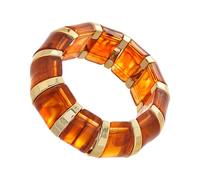 Générique élastique en acrylique dégradé artistique, manchette extensible, bijoux légers et élégants, accessoire de mode unisexe, bijoux extensibles en résine unique