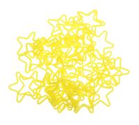 Générique Élastiques de Magicien en Forme d'étoile, 50 pièces, Plastique Jaune, Accessoires créatifs pour Spectacles d'halloween et scènes