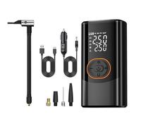 Générique Electric Air Pump, Tire Inflator, Cordless Compact Rechargeable Battery ABS Material Portable Lightweight, Air Compressor for Car Motorcycle Bike Garage Adults, 3.07x1.93x5.94Inches Black