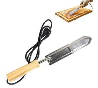 Générique Electric Beekeeping Knife, Fast Heating Cutter Scraper with Wooden Handle for Honey Harvesting, Wax Heating Scraper for Extracting Harvesting Apicultura Supplies Gifts