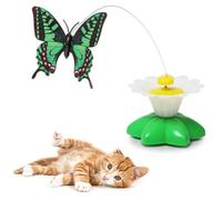 Générique Electric Bird Teasing Cat Toy, Electric Birds Teasing Cat Toy with Lifelike Movement Sounds for Kitten and Small Animals(Butterfly)