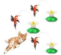 Générique Electric Bird Teasing Cat Toy, Electric Birds Teasing Cat Toy with Lifelike Movement Sounds for Kitten and Small Animals(3 Little Birds)