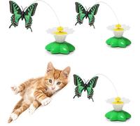 Générique Electric Bird Teasing Cat Toy, Electric Birds Teasing Cat Toy with Lifelike Movement Sounds for Kitten and Small Animals(3 Butterflies)