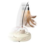 Générique Electric Cat Teaser, Cat Exercise Toy, Feather Cat Toy, Rechargeable Pet Toy, Electric Cats Teaser Toys with Feather for Interactive Play and Exercise Pet Enrichment and Entertainment