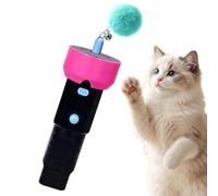 Générique Electric Cat Toy Retractable Rechargeable Stick with Fuzzy Ball | Rechargeable Electric Cat Toy With A Retractable Teaser Stick And Fuzzy Ball To Keep Your Cat Active And Entertained.