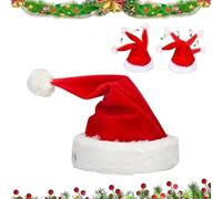 Générique Electric Christmas Hat, Singing and Dancing Electric Christmas Santa Hat, for Adults Kids, for Winter New Year Party (red)