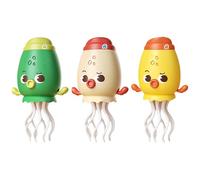 Générique Electric Dancing Toy, Electric Octopus with Music, Light Up Octopus, Interactive Obstacle Avoidance, Animal Figure for Floor Play Nursery, Green Yellow White 7.87x4.53x3.35inches