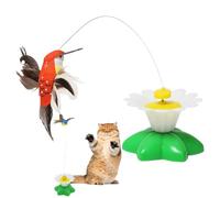 Générique Electric Fluttering Kitten Teaser, 360° Rotating Bird & Butterfly Simulation, Interactive & Realistic Design, for Indoor Cats, Boredom Buster for Kittens, 8x5.6x5.6 cm, 50g