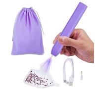 Générique Electric Gem Setter, Rhinestone Drill Pen, Craft Drill Tool, Rechargeable Suction Tool, Precision Craft Placement,6.77x0.98x0.98 inches, Excellent for Crafting, Events, Community Classes