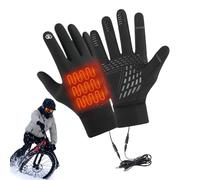 Générique Electric Heated Gloves, USB Heated Touchscreen Mittens, Waterproof Cold Weather Gear, 1 Pair Thermal Winter Handwear, Ideal for Running Fishing Cycling Commuting Hiking Sports Use