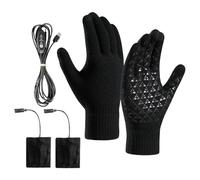 Générique Electric Heated Gloves, Winter Heating Gloves, Touchscreen Hand Warmers, Three Heat Levels & Removable Packs, Ideal for Cycling Snowboarding Commuting Outdoor Cold Weather Activities, Black